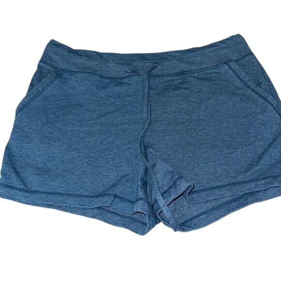 32 Degrees Ladies Blue Fleece Shorts Size M - Picture 1 of 7